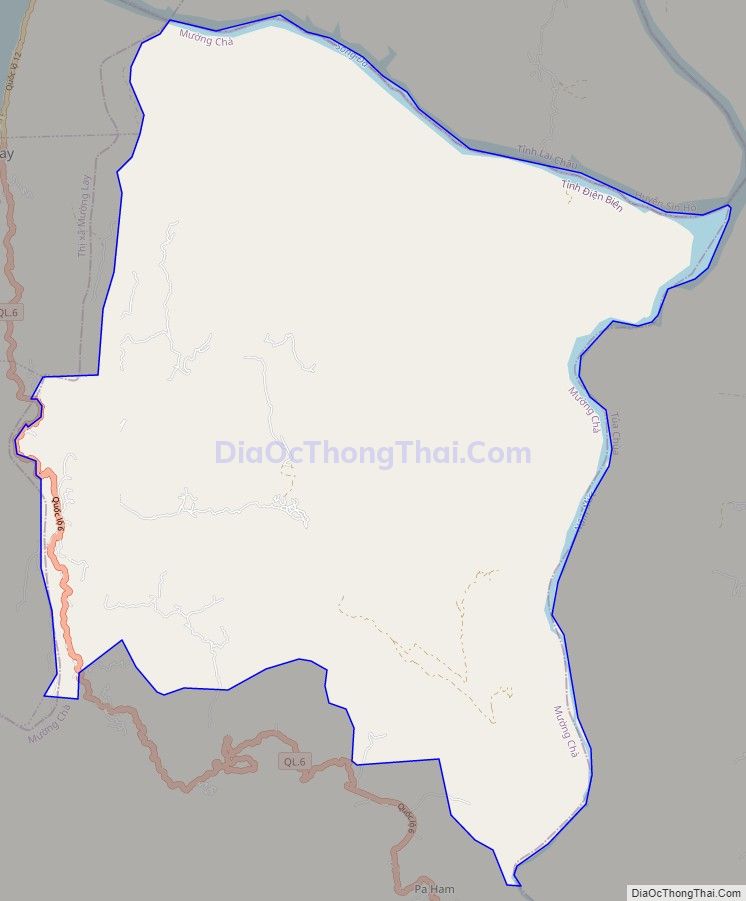 Bản đồ giao thông xã Xá Tổng, huyện Mường Chà