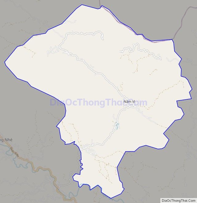 Bản đồ giao thông xã Nậm Vì, huyện Mường Nhé