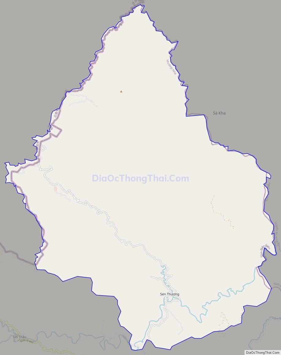 Bản đồ giao thông xã Sen Thượng, huyện Mường Nhé