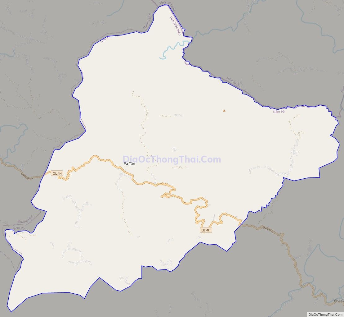 Bản đồ giao thông xã Pa Tần, huyện Nậm Pồ