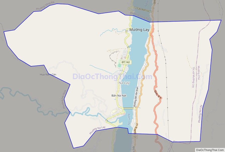 Bản đồ giao thông phường Na Lay, thị xã Mường Lay
