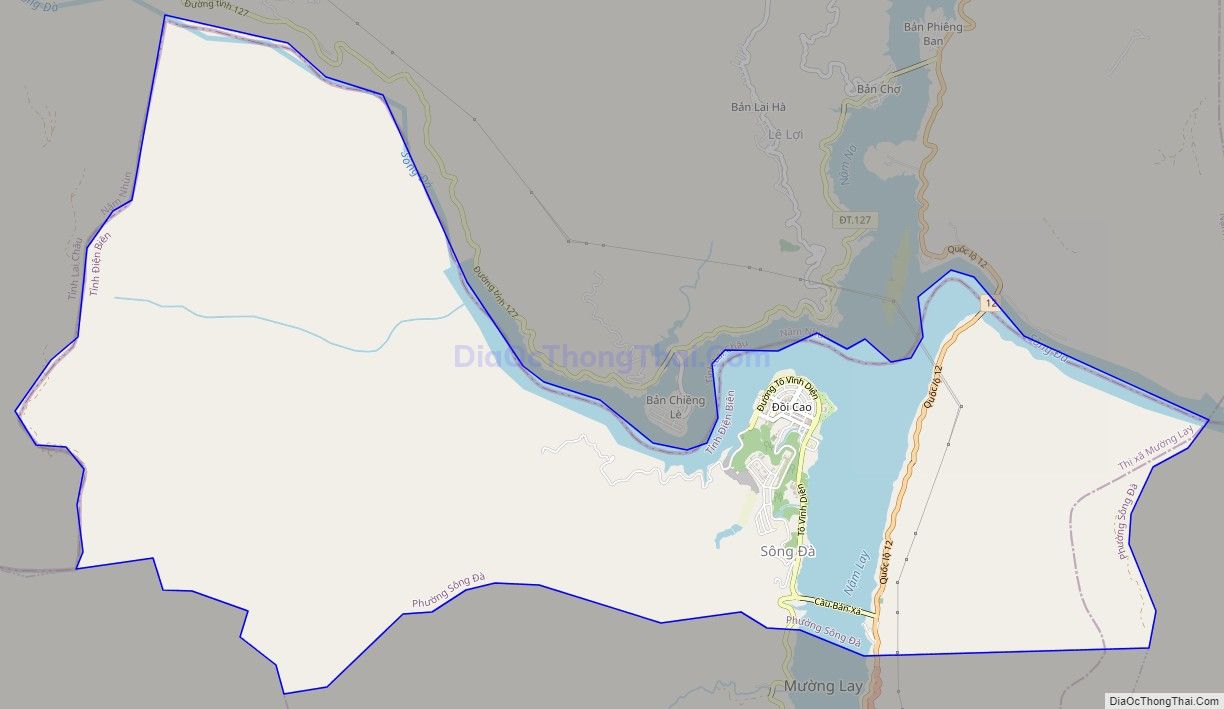 Bản đồ giao thông phường Sông Đà, thị xã Mường Lay