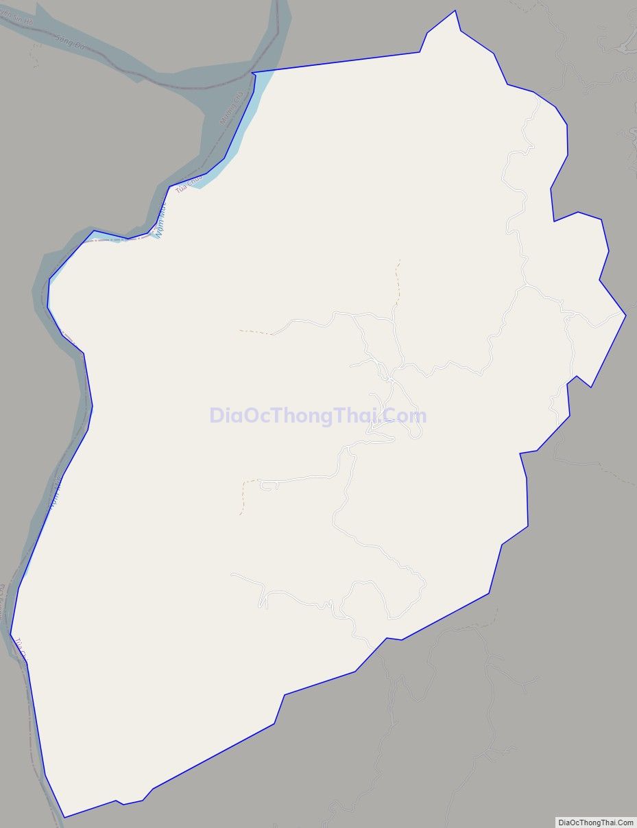 Bản đồ giao thông xã Lao Xả Phình, huyện Tủa Chùa