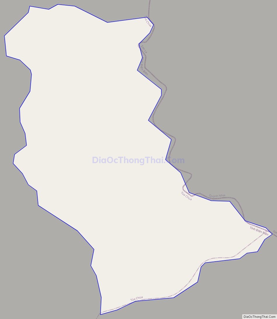 Bản đồ giao thông xã Mường Đun, huyện Tủa Chùa