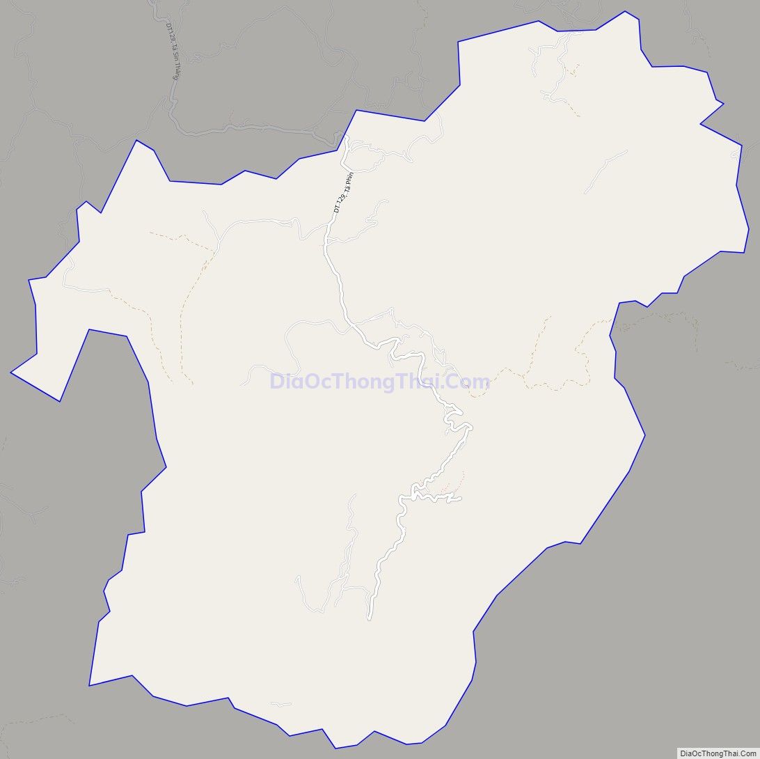 Bản đồ giao thông xã Tả Phìn, huyện Tủa Chùa