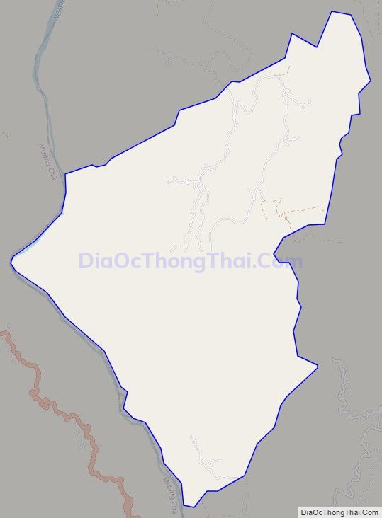 Bản đồ giao thông xã Trung Thu, huyện Tủa Chùa