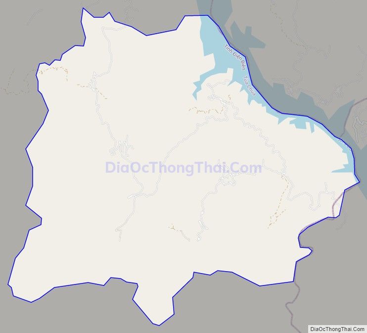 Bản đồ giao thông xã Tủa Thàng, huyện Tủa Chùa