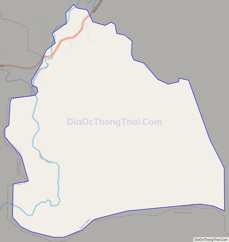 Bản đồ giao thông xã Chiềng Đông, huyện Tuần Giáo