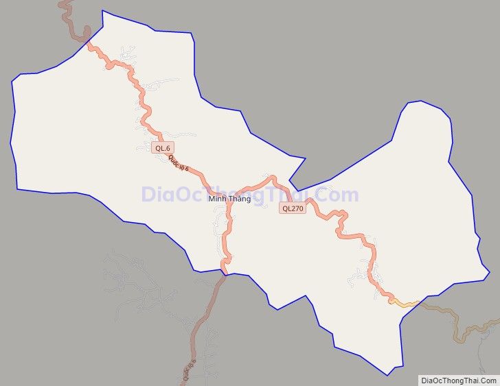 Bản đồ giao thông xã Quài Nưa, huyện Tuần Giáo