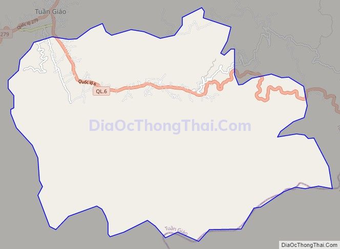 Bản đồ giao thông xã Quài Tở, huyện Tuần Giáo