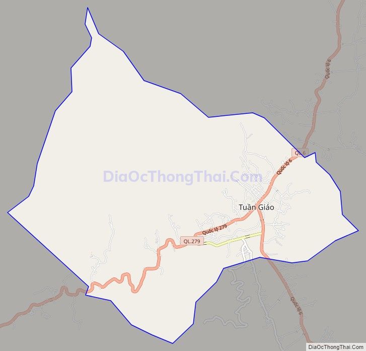 Bản đồ giao thông Thị trấn Tuần Giáo, huyện Tuần Giáo