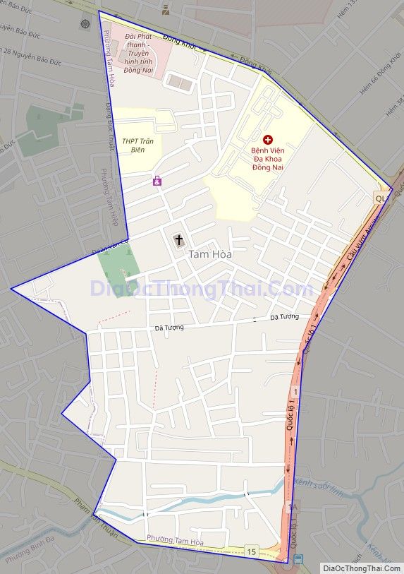 Bản đồ giao thông phường Tam Hòa, thành phố Biên Hòa