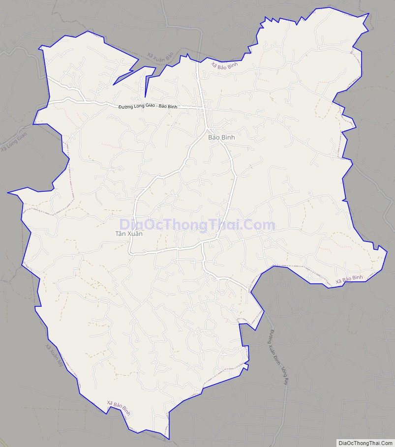 Bản đồ giao thông xã Bảo Bình, huyện Cẩm Mỹ