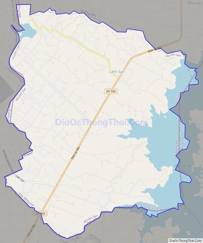 Bản đồ giao thông xã Lâm San, huyện Cẩm Mỹ