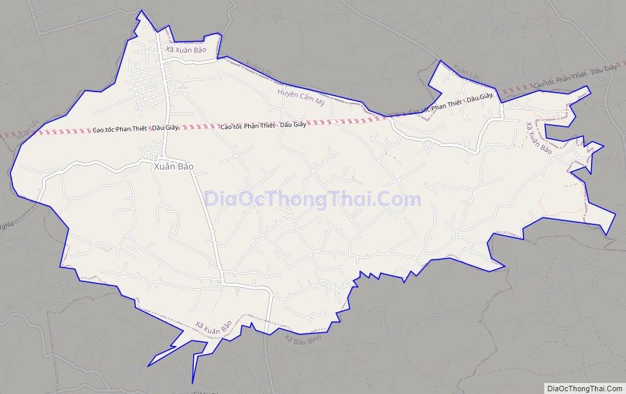 Bản đồ giao thông xã Xuân Bảo, huyện Cẩm Mỹ