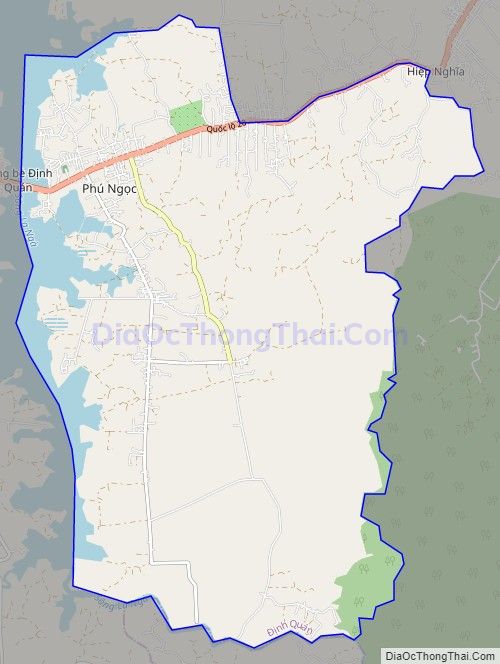 Bản đồ giao thông xã Phú Ngọc, huyện Định Quán