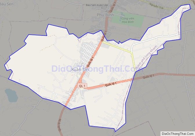 Bản đồ giao thông phường Xuân Tân, thành phố Long Khánh