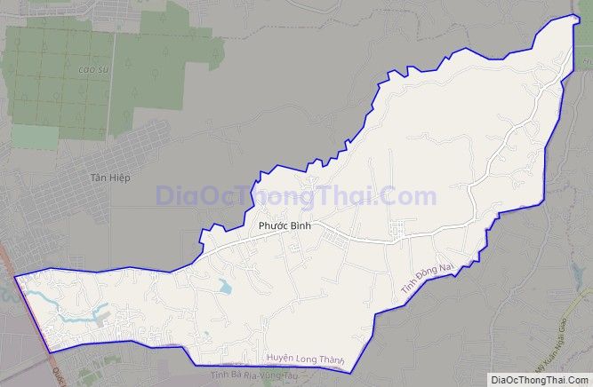Bản đồ giao thông xã Phước Bình, huyện Long Thành