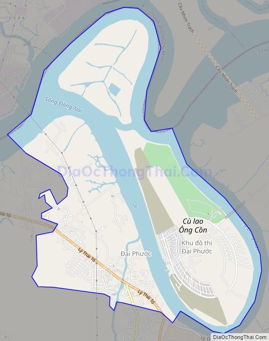 Bản đồ giao thông xã Đại Phước, huyện Nhơn Trạch