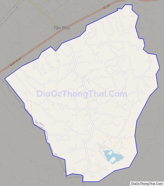 Bản đồ giao thông xã Trà Cổ, huyện Tân Phú