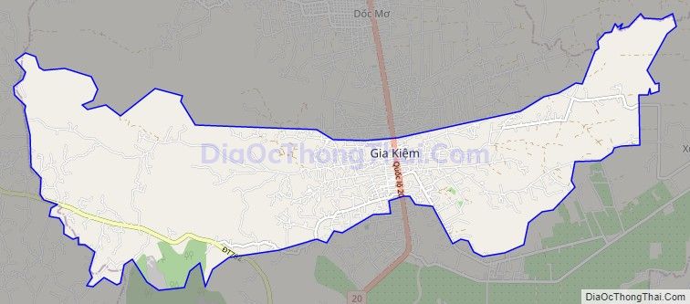 Bản đồ giao thông xã Gia Kiệm, huyện Thống Nhất