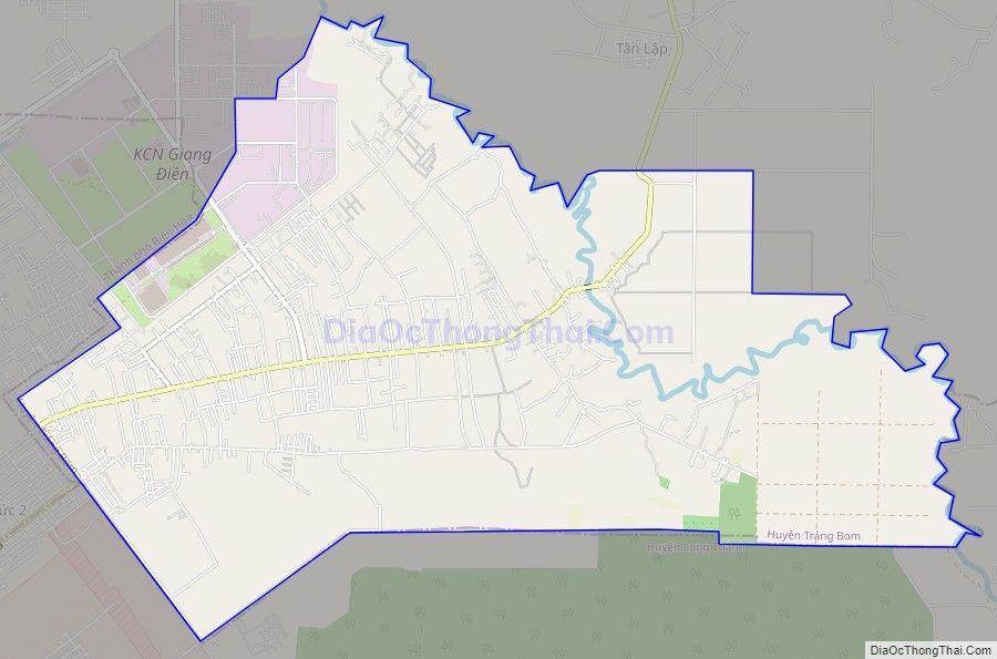 Bản đồ giao thông xã An Viễn, huyện Trảng Bom
