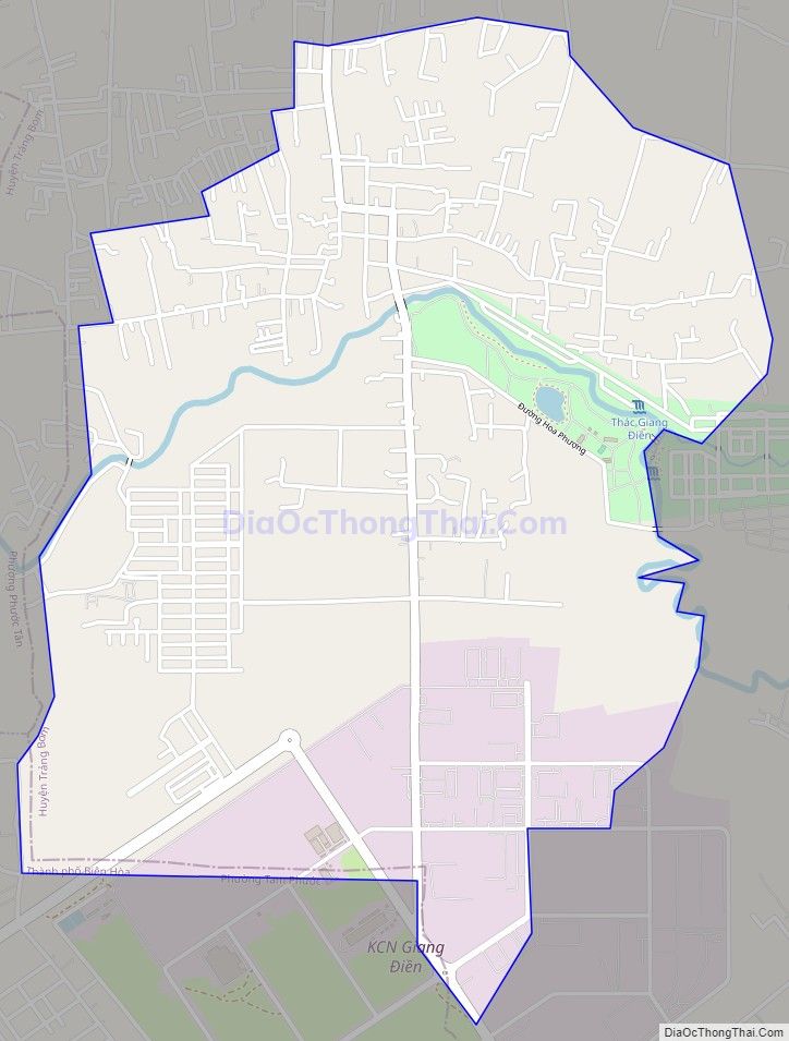 Bản đồ giao thông xã Giang Điền, huyện Trảng Bom