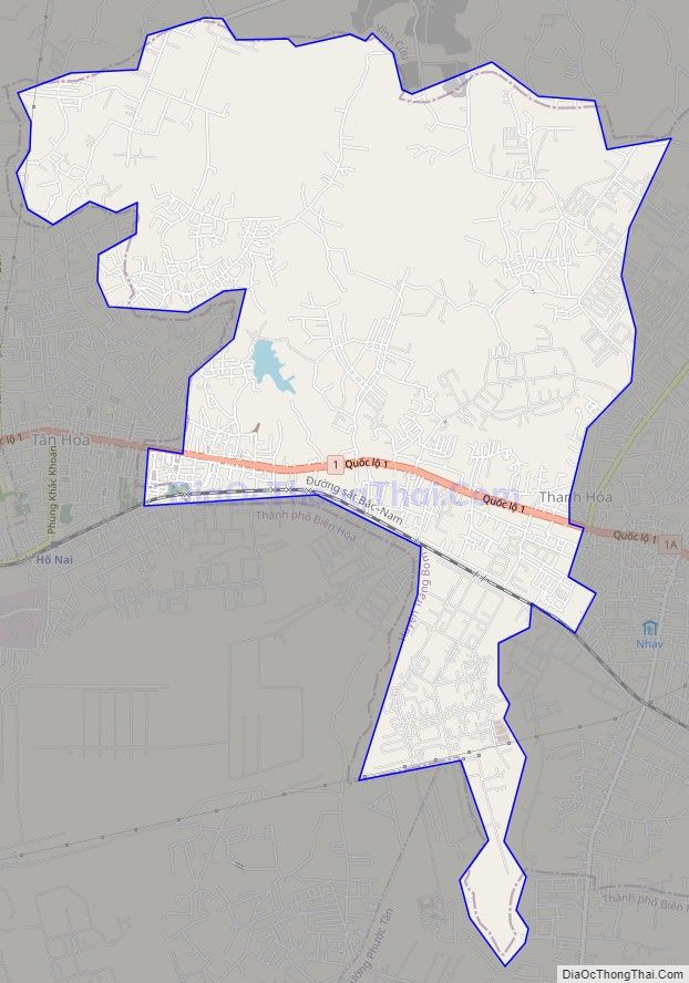 Bản đồ giao thông xã Hố Nai 3, huyện Trảng Bom