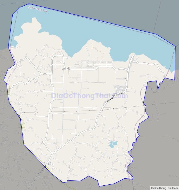 Bản đồ giao thông xã Thanh Bình, huyện Trảng Bom