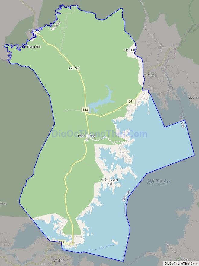 Bản đồ giao thông xã Mã Đà, huyện Vĩnh Cửu
