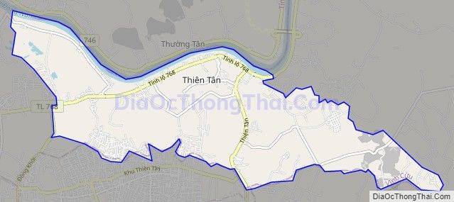Bản đồ giao thông xã Thiện Tân, huyện Vĩnh Cửu