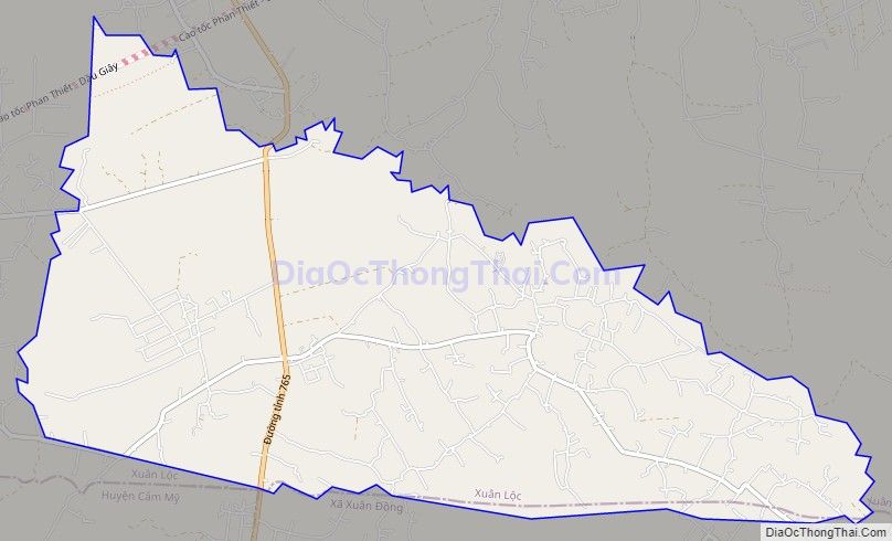 Bản đồ giao thông xã Lang Minh, huyện Xuân Lộc