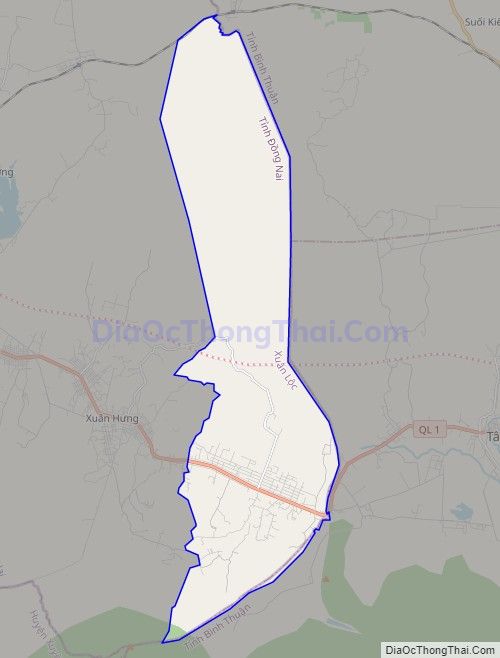 Bản đồ giao thông xã Xuân Hòa, huyện Xuân Lộc