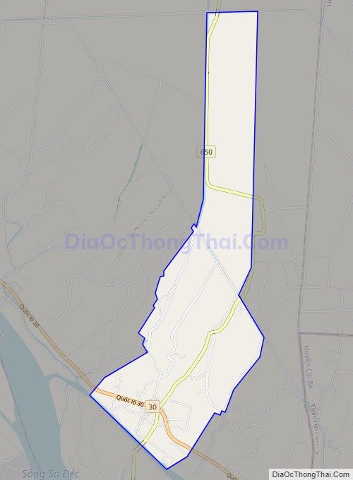 Bản đồ giao thông xã Mỹ Long, huyện Cao Lãnh