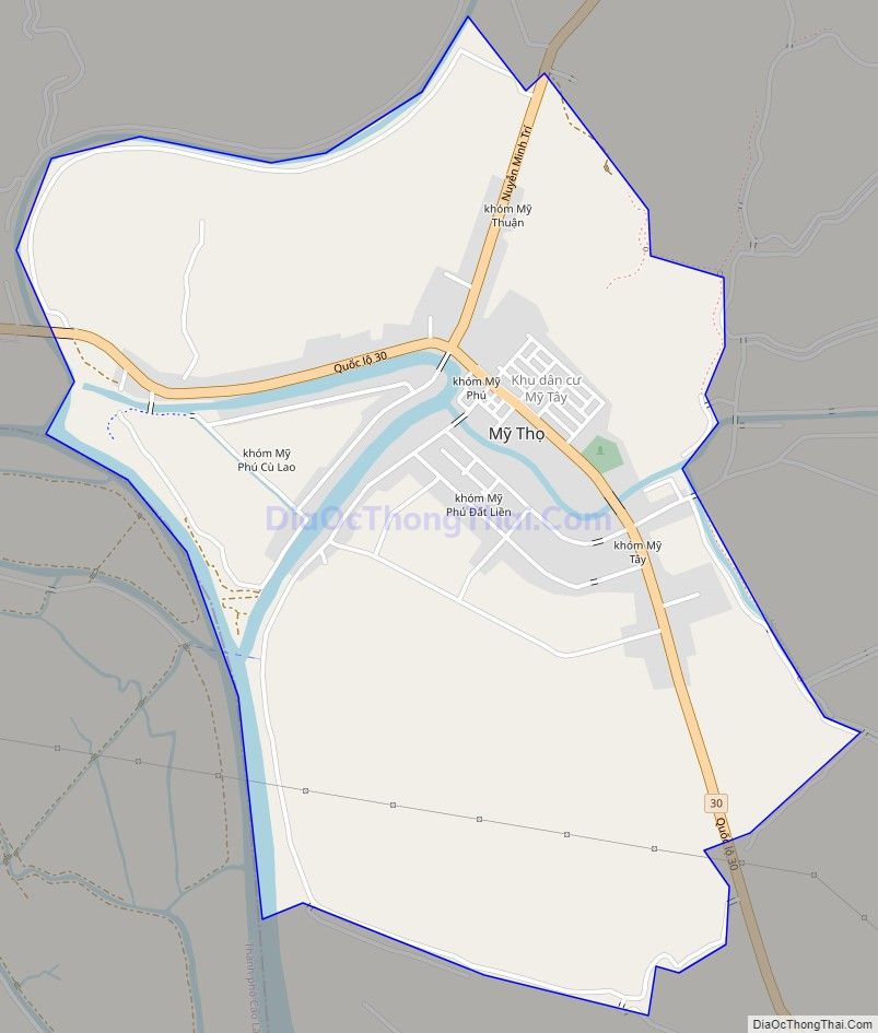 Bản đồ giao thông Thị trấn Mỹ Thọ, huyện Cao Lãnh