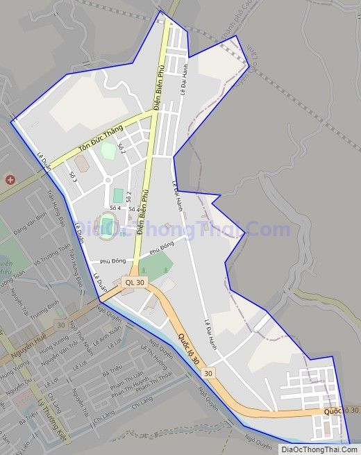 Bản đồ giao thông phường Mỹ Phú, thành phố Cao Lãnh