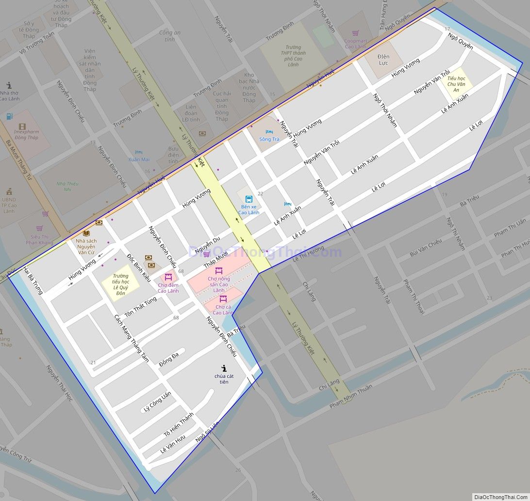 Bản đồ giao thông Phường 2, thành phố Cao Lãnh