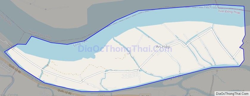Bản đồ giao thông xã An Hiệp, huyện Châu Thành, Đồng Tháp