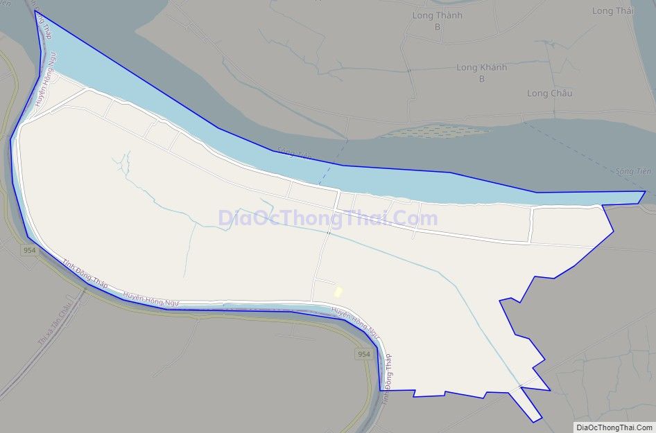 Bản đồ giao thông xã Long Thuận, huyện Hồng Ngự