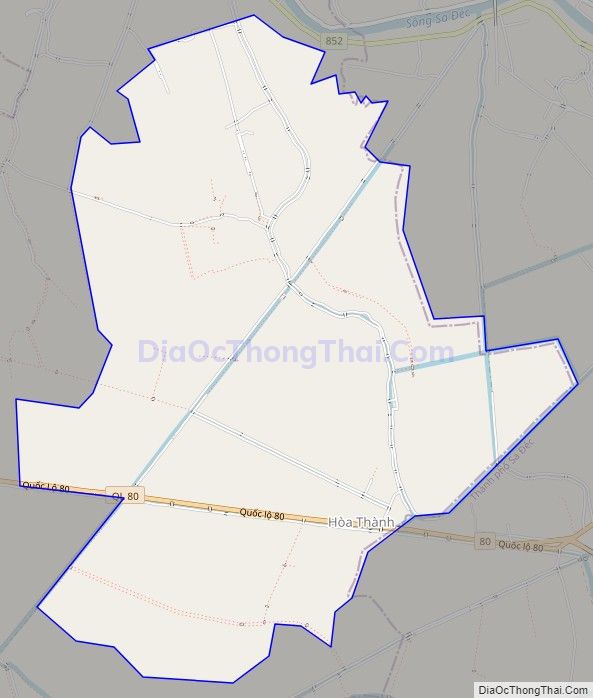 Bản đồ giao thông xã Hòa Thành, huyện Lai Vung