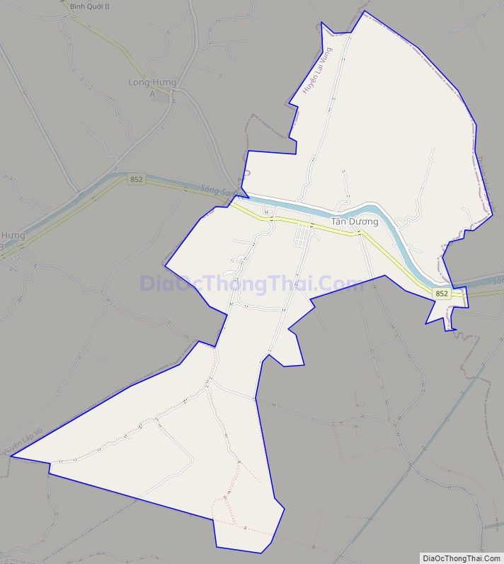 Bản đồ giao thông xã Tân Dương, huyện Lai Vung