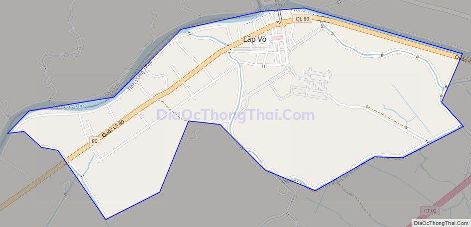 Bản đồ giao thông Thị trấn Lấp Vò, huyện Lấp Vò