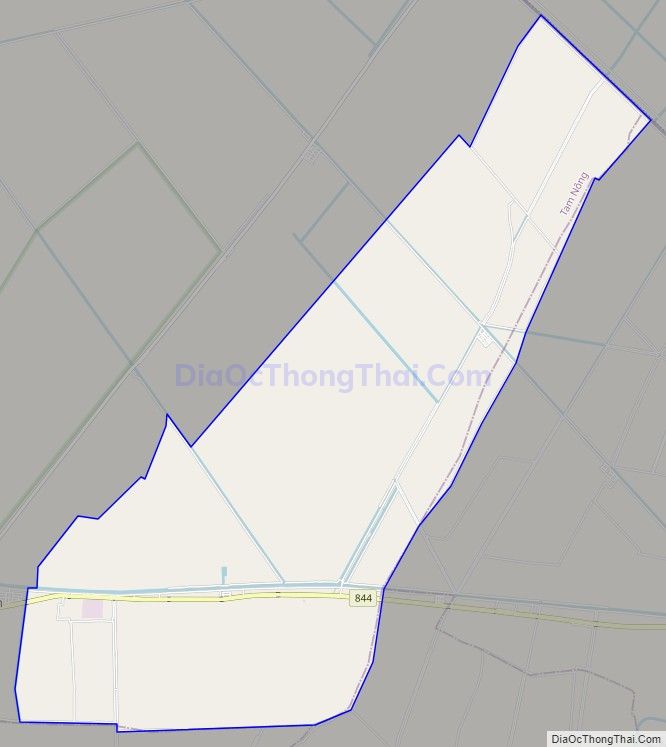 Bản đồ giao thông xã Phú Cường, huyện Tam Nông