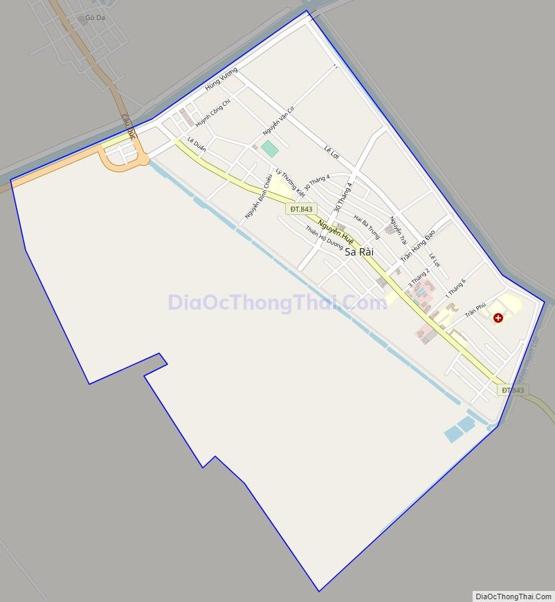 Bản đồ giao thông Thị trấn Sa Rài, huyện Tân Hồng