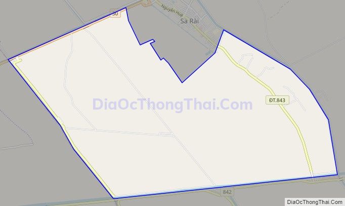 Bản đồ giao thông xã Tân Công Chí, huyện Tân Hồng
