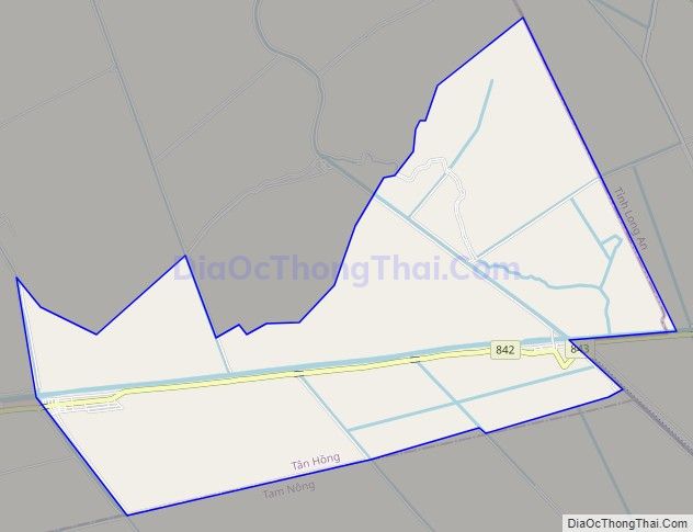 Bản đồ giao thông xã Tân Phước, huyện Tân Hồng
