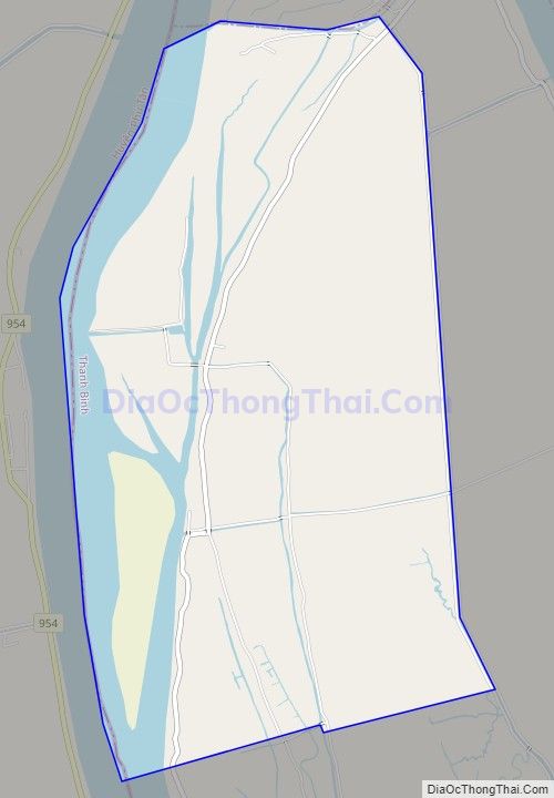 Bản đồ giao thông xã Tân Hòa, huyện Thanh Bình