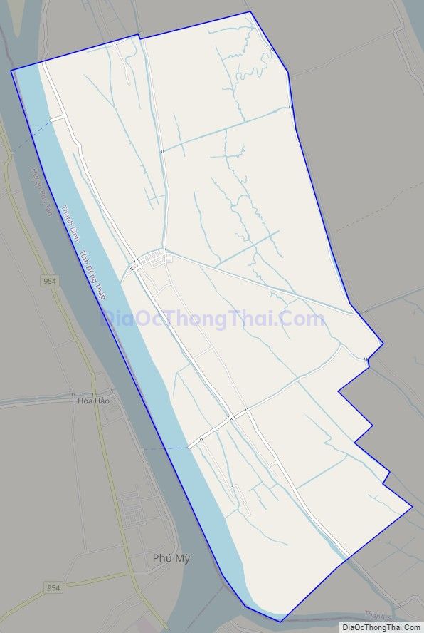Bản đồ giao thông xã Tân Huề, huyện Thanh Bình