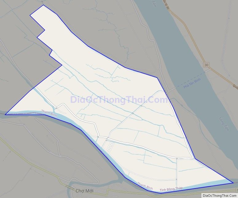Bản đồ giao thông xã Tân Long, huyện Thanh Bình