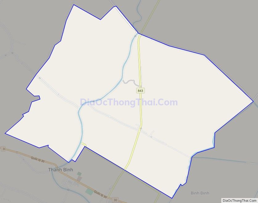 Bản đồ giao thông xã Tân Phú, huyện Thanh Bình